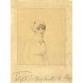 thumbnail image 3 of Elkanah Tisdale 14x18 Black Modern Framed Museum Art Print Titled - Faith Trumbull (Daughter of Gov. John Trumbull, Jr.; Wife of Daniel Wadsworth Of&nbsp;Hartford), 3 of 5
