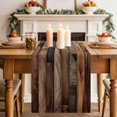 thumbnail image 3 of Western Barn Door Cotton Linen Table Runner for Dining Kitchen, Vintage Farmhouses Wooden Door Brown Wedding Outdoor Party Tablerunners, Dresser Scarf Coffee Tablecloth Runners 13x108 Inches, 3 of 8