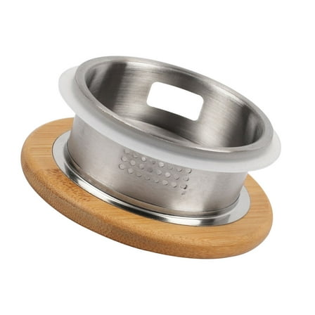 RUNROTOO Carafe Lid for Tea Lovers 1Pcs Bamboo and Silicone Silver Color