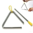thumbnail image 1 of Metal Triangle Percussion Kids Preschool Musical Education Toy for Party Props, 1 of 7