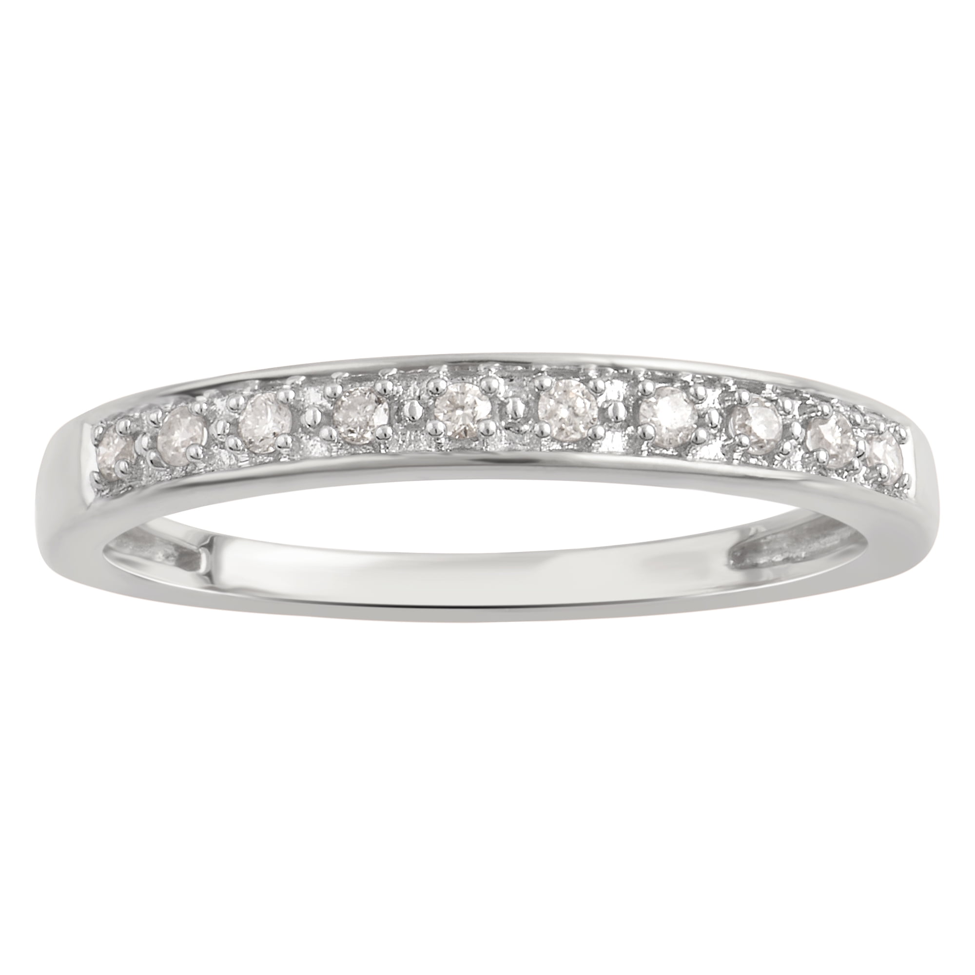 1/10 Carat T.W Diamond Sterling Silver Wedding Band.