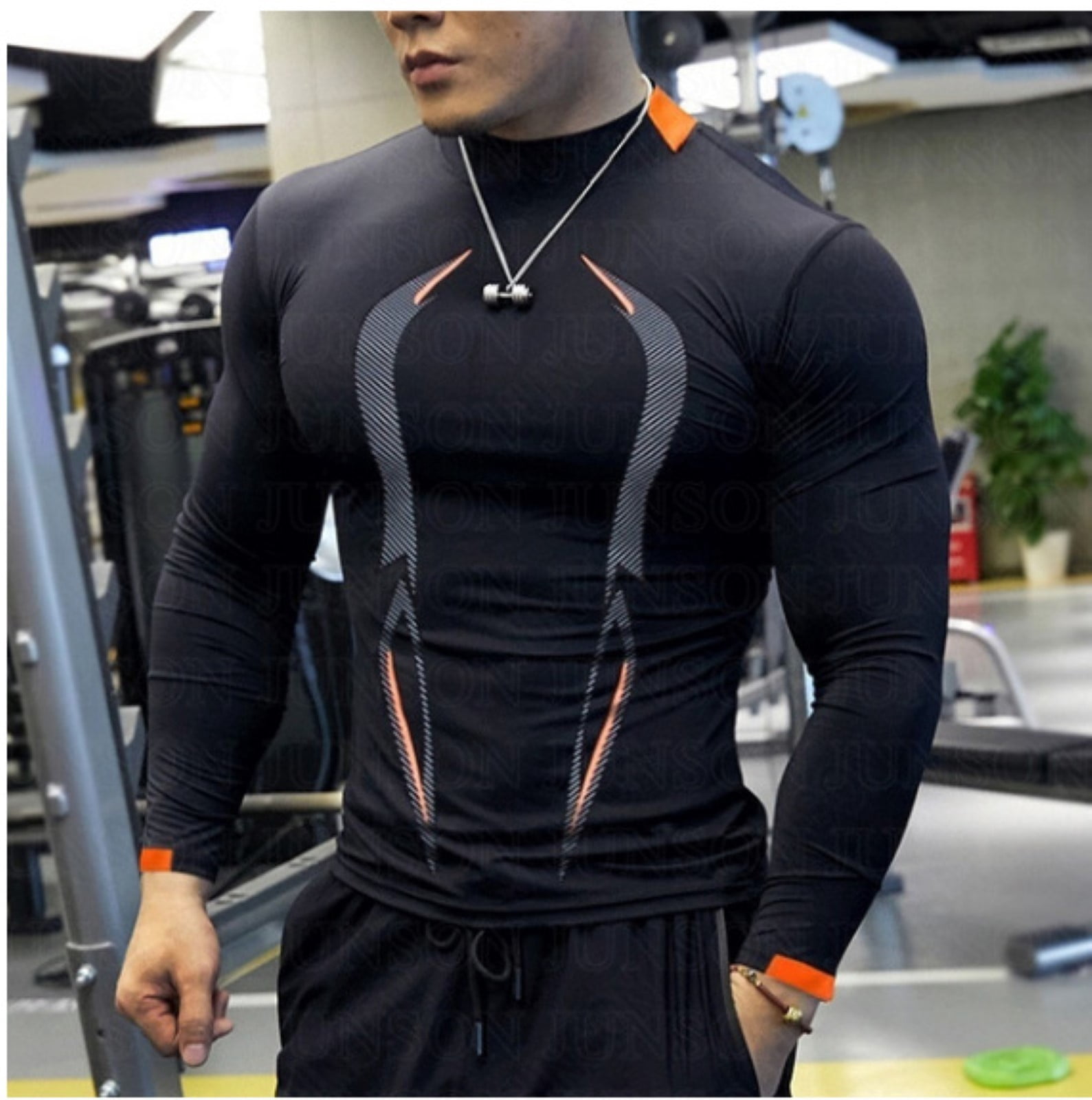 men tight long sleeve shirt