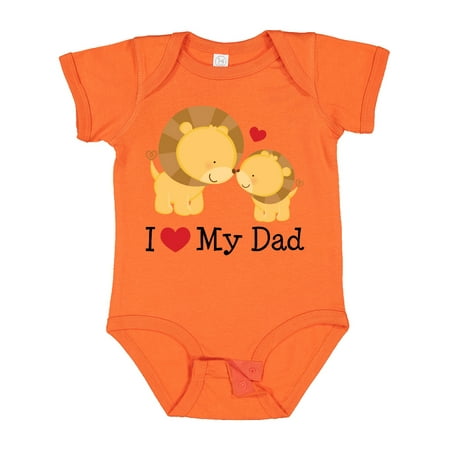

Inktastic I Heart My Dad Lion and Cub Gift Baby Boy or Baby Girl Bodysuit