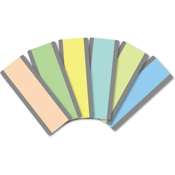 XmhyTop 6 piezas de marcadores de plástico de colores con superposición de resaltado, resaltador colorido, marcadores de colores, tiras resaltadoras para libros, ayudas de lectura para disléxicos