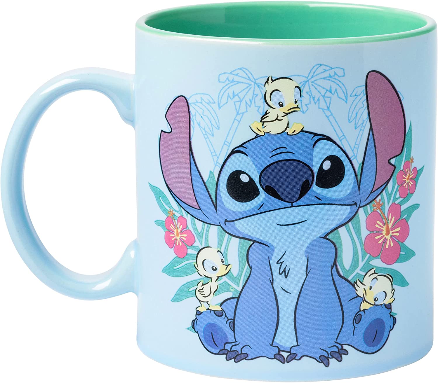 Disney Lilo and Stitch Floral Ducks Ceramic Coffee Mug, 20 Ounces ...