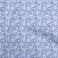 thumbnail image 1 of oneOone Velvet White & Blue Fabric Florals Quilting Supplies Print Sewing Fabric By The Yard 58 Inch Wide-CQ, 1 of 7