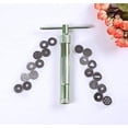 thumbnail image 5 of QUUPY Alloy Rotary Mold Tools Set Clay Gun Extruder with 20 Unique Disc Cake Sculpture Decorating Tool Set, 5 of 5