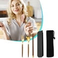 thumbnail image 4 of Tumotour Chopsticks And Spoon Set For One Person One Chopstick Convenient Tableware Students Storage Box Fork Singles Wooden Chopsticks Five Piece Set, 4 of 6