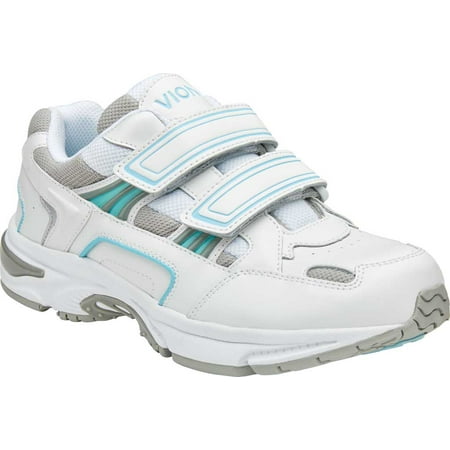 

Women s Vionic Tabi Two Strap Sneaker White/Blue Leather 5 W