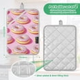 thumbnail image 6 of Yayeee Pot Holders Kitchen Heat Resistant with Pockets 7"x9.8" Cotton Oven Cooking Hot Pads, Light Pink Doughnuts, 6 of 7