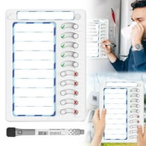 Denhf Chore Chart for Kids, Dry Erase Chore Board with Magnetic Marker, Plastic to Do List Chore List for Teens, Morning Routine Chart for Adults, ADHD Tools, Visual Schedules, 8.7" x 6.7", White