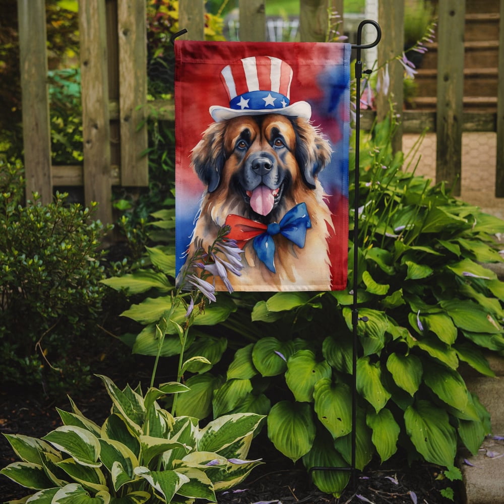 Leonberger Patriotic Garden Flag 11.25 in x 15.5 in