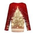 thumbnail image 6 of gakvbuo Christmas Sweatshirt For Women 3/4 Sleeve Work Business Blouse Tunic Tops Crewneck Sports T-Shirts Pullover Sweatshirt For Women Gifts for Christmas, 6 of 6