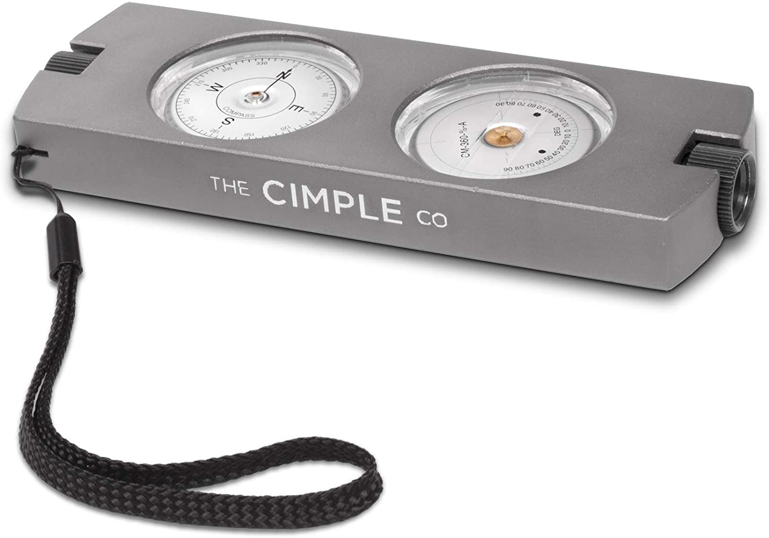 THE CIMPLE CO - Handheld Clinometer Compass w Case Combo - Satellite Inclinometer Surveying Tool