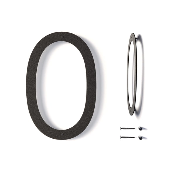Números para casa REINCARVATION de metal negro de 12" resistentes al óxido