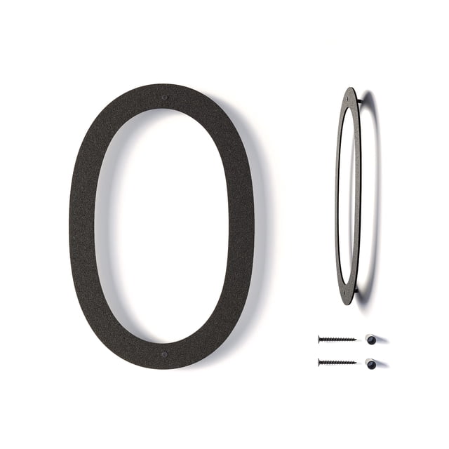 Números para casa REINCARVATION de metal negro de 12" resistentes al óxido
