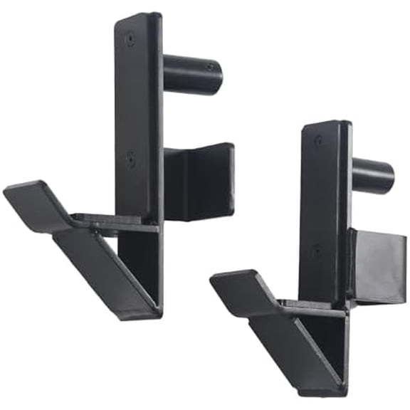 J-Hook Barbell Spotter Arm for 2" x 2" Tube Power Cage with 1" or 5/8" Hole, Dip Bar for Squat Rack,Heavy Duty Bottom Reinforced Premium Steel with 1000 LBS Capacity