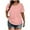 Pink, variant on Plebaso Plus Size Tops for Women Summer Crew Neck Casual Short Sleeve Tunics Loose Basic Tee Shirts for Ladies