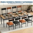 thumbnail image 6 of Luku 5 Piece Dining Table Set, Wood Table & 4 PU Chairs, Industrial Metal Frame Kitchen Set, 6 of 7