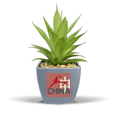 thumbnail image 1 of China Sports Basketball Jump Fake Pineapple Flower Pot Vase Mini Decor, 1 of 3