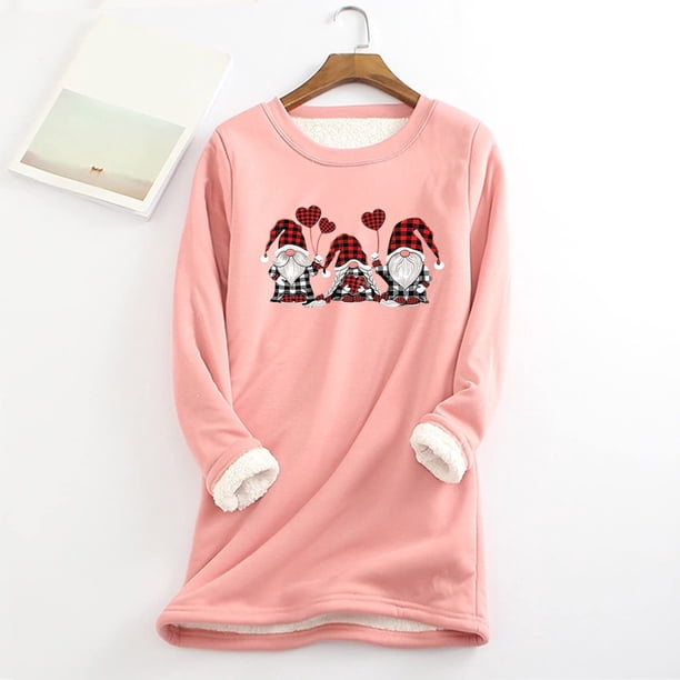 Puntoco Moda para mujer Estampado de Navidad Manga regular Otoño Invierno Suelta Vacaciones Casual Manga Cuello redondo Camisa tops Puntoco Puntoco-2789