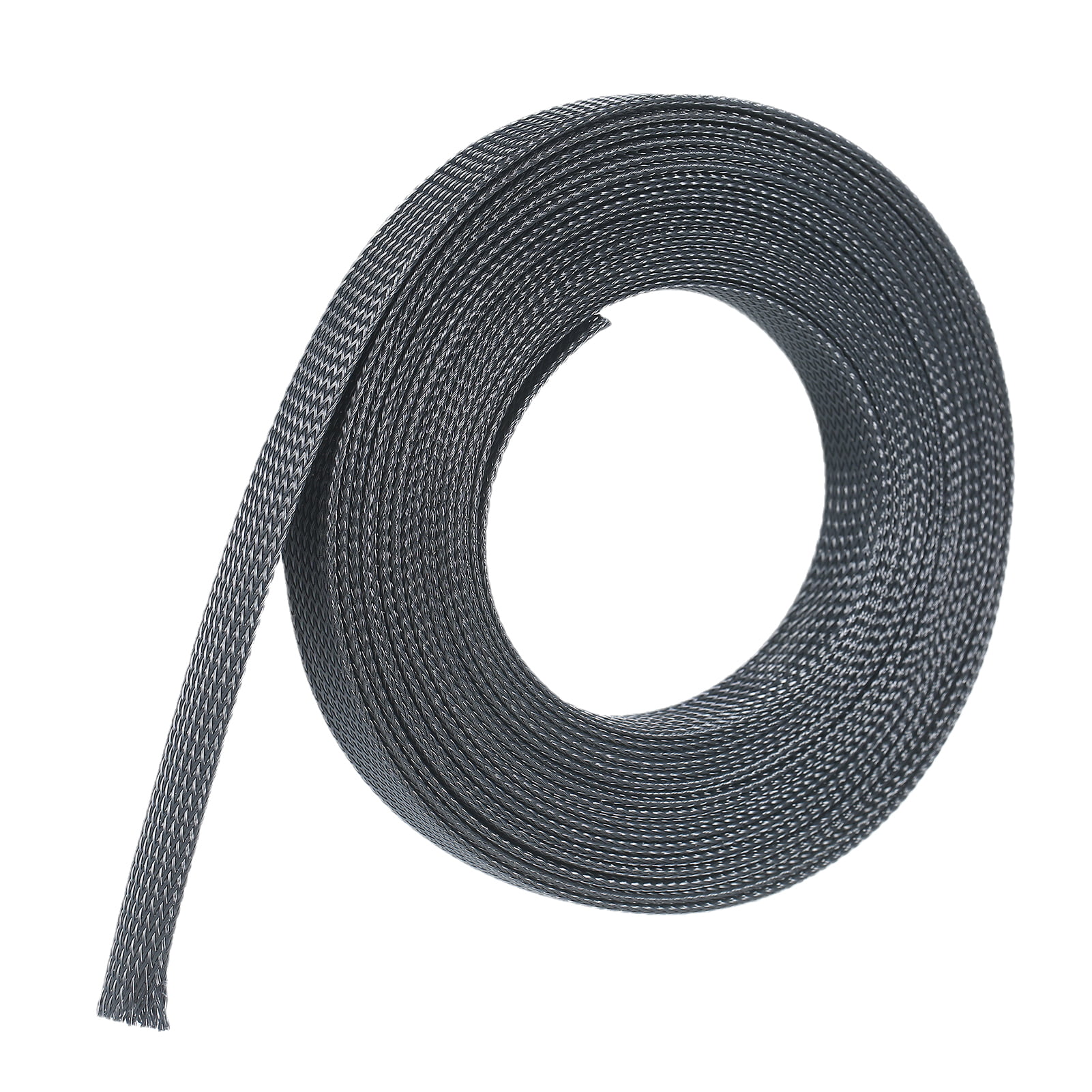 3mm to 25mm Black+Slive Flame Retardant Expandable Braided Cable Sleeving