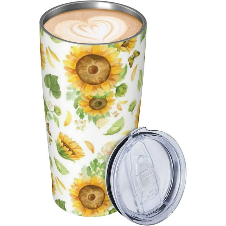 RTIC Sunflower Gift Stainless Steel Coffee Handled Coffee Mug