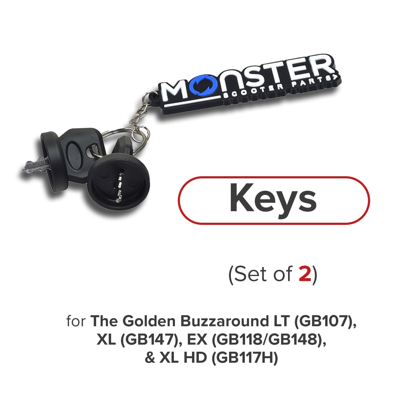 AlveyTech Electric Spare Keychain Set for Golden Buzzaround LT, EX