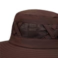 thumbnail image 4 of Jessboyy Men Outdoor Sun Hat Breathable Foldable Summer Bucket Hats Breathable UV Protection Hiking Wide Brim Sun Hats Coffee, 4 of 7