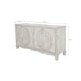 thumbnail image 5 of Antique White Wood Double Tree Cabinet - 4 Door Storage Organizer, 5 of 5