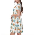 thumbnail image 2 of Disketp Sea Turtle para Vestido de Manga Corta para Mujeres, Vestidos de Verano para Mujeres, Casual y Holgado para la Playa, 2 of 6