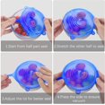 thumbnail image 4 of Silicone Lids Stretch, Silicone Stretchable Lids, 12 Silicone Stretch Lids In Different Sizes, (Blue / White), 4 of 7