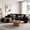 Black(Left facing chaise), variant on OMNIBERG L-Shaped Boneless Modular Sectional Sofa, Corduroy Cloud Couch with Reversible Chaise, Deep Seat, 10-Inch Armrests and 5 Pillows for Living Room, Grey(Left Facing Chaise)