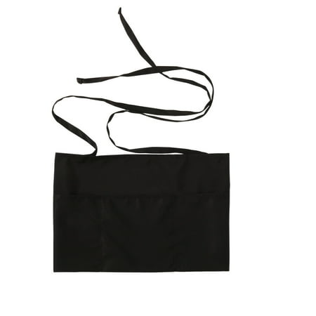 

Wilinohome 3 Pockets Waist Apron - Waitresses apron Kitchen apron Black apron Kitchen Accessories Kitchen Essentials