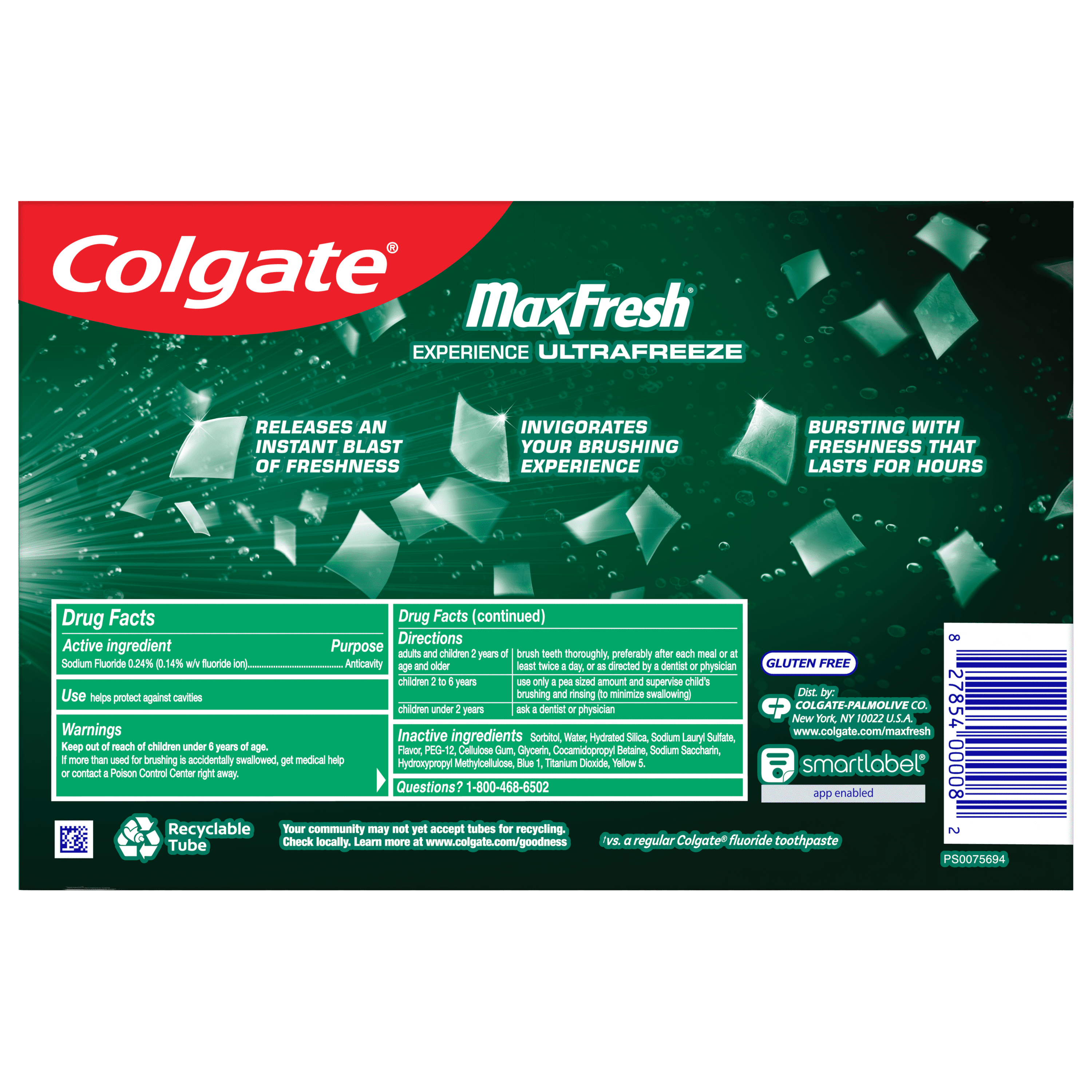 Colgate MaxFresh Pasta de Dientes de Menta Limpia 6.3 oz Colgate MaxFresh Pasta de Dientes de Menta Limpia 6.3 oz