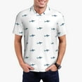 thumbnail image 1 of Balery Cute Shark Camisa Polo de Hombre con Estampado, de Manga Corta y Tejido Medio, Camisa Tipo Golf Polo-4X-Large, 1 of 6
