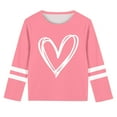 thumbnail image 5 of Sentuca Girls Shirts, Valentines Day Long Sleeve Soft Tees, Casual Laid-back T Shirts Size 5 Years, 5 of 5