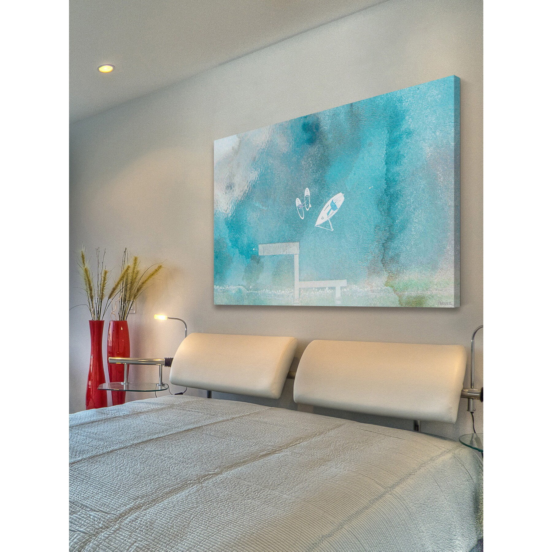"Out on the Lake" Painting Print on Wrapped Canvas