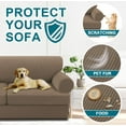 thumbnail image 5 of 4 Piece T Cushion Sofa Slipcovers Stretch Couch Cover Furniture Covers with 3 Individual T Cushion Covers, Machine Washable (3 Cushion Sofa, Macchiato), 5 of 14