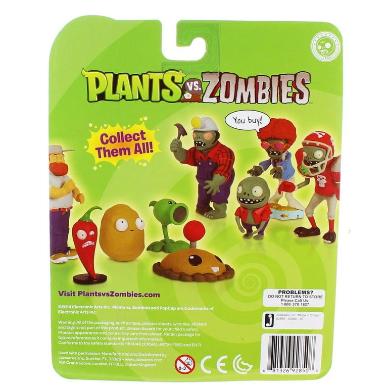Plants Vs Zombies 3" Figure 2-Pack: Cowboy Zombie & Chili Bean