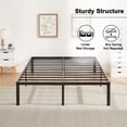 thumbnail image 5 of VECELO 16" Full Size Metal Platform Bed Frame, Heavy Duty Steel Slat/Mattress Foundation, No Box Spring Needed, Black, 5 of 9