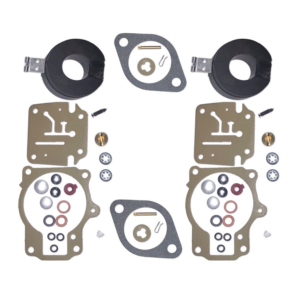 2x 396701 Carb Repair Rebuild Kits W/ Floats Fits 18hp Johnson Evinrude