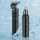 thumbnail image 3 of Electric hair clipper nose hair trimmer two-in-one set shaving shaving oil head carving nose hair trimmer 3 limit combs black, 3 of 4