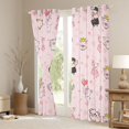 thumbnail image 3 of Feelyou Kawaii Angel Pig Black Out Curtains for Child, Cute Princess Curtains Pack of 2 (42x63 Each), Girly Pink Cartoon Animal Bedroom Curtains, Blackout Curtains Home Decor, 3 of 6