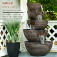 thumbnail image 6 of Alpine Corporation 5 Bowl Tiered Waterfall Fountain w/LED Light, 34 Inch Tall, 6 of 12