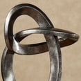 thumbnail image 4 of Abstract Table Sculpture, Metallic Silver and Black, Resembles a Stylized Infinity Symbol, 4 of 5