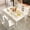 White, variant on Recaceik 5 Piece Dining Room Furniture Table Set,30.1” H Faux Marble Tabletop and 4 PU Leather Chairs