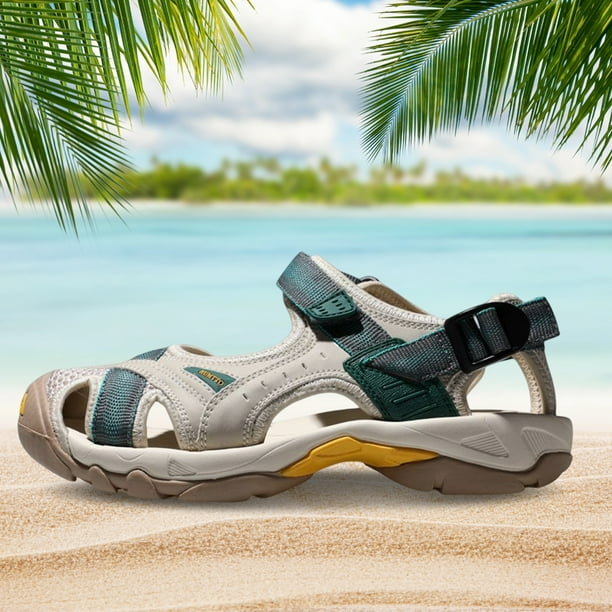 Zapatos Acuáticos Aqua Shoes Sandalias de buceo transpirables para mujeres y hombres (Beige/dark green38) Sywqhk Para Estrenar