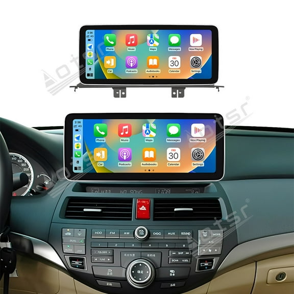 Aotsr 12.3 inch Android 14 Car Radio CarPlay For Honda Accord Honda Crosstoyr 2008-2013 Touch Screen Multimedia Player GPS Navigation Head Unit DSP WIFI