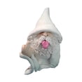 thumbnail image 1 of Estatua de gnomo de jardín, anciano con barba blanca que saca la lengua, escultura de jardín de gnomos oso de fresa  Hogar, 1 of 3